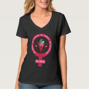 Defend Roe V Wade Pro Choice Aboration Höger Femin T Shirt