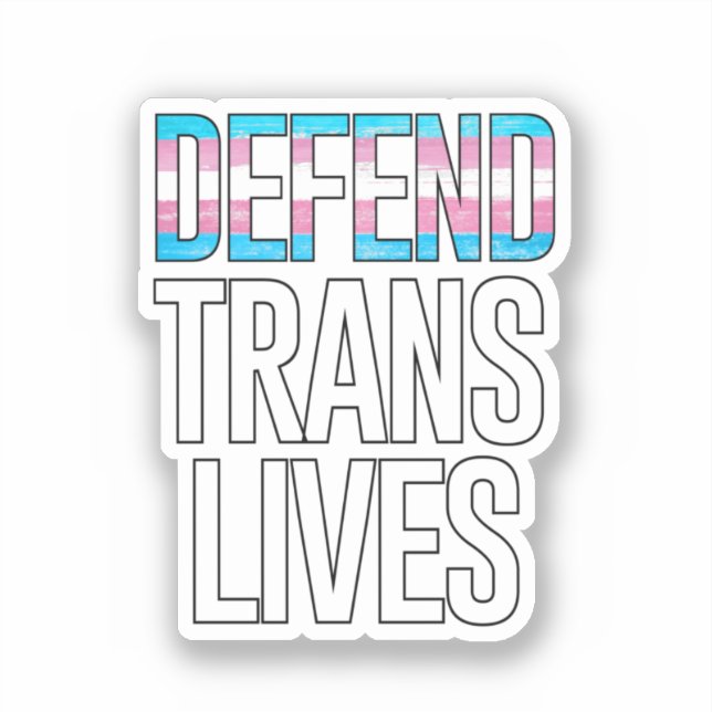 Defend Trans Lives Klistermärken (Framsida)