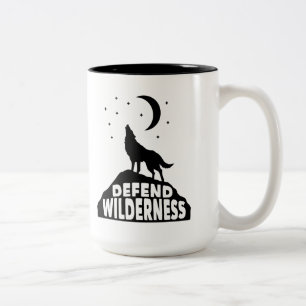 Defend Wilderness Varg Måne Två-Tonad Mugg
