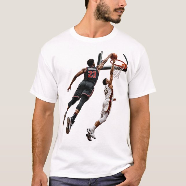 Defender 23 Basketblockering Aktionsidrott  T Shirt (Framsida)