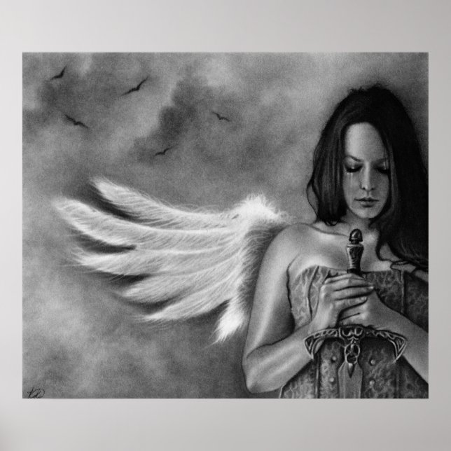 Defender Angel Girl Sword Poster (Framsidan)