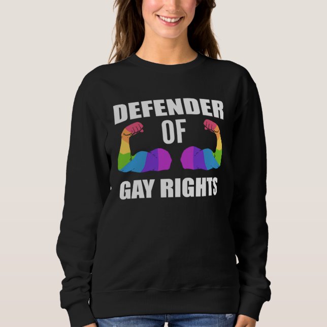 Defender Gay Rights Equal Rights Activist T Shirt (Framsida)