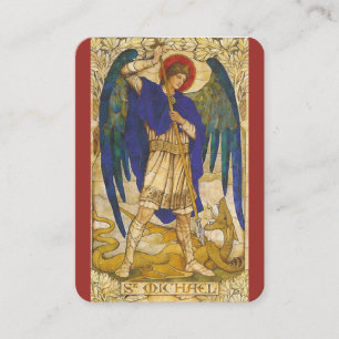 Defender St Michael, Archangel Prayer Card Visitkort