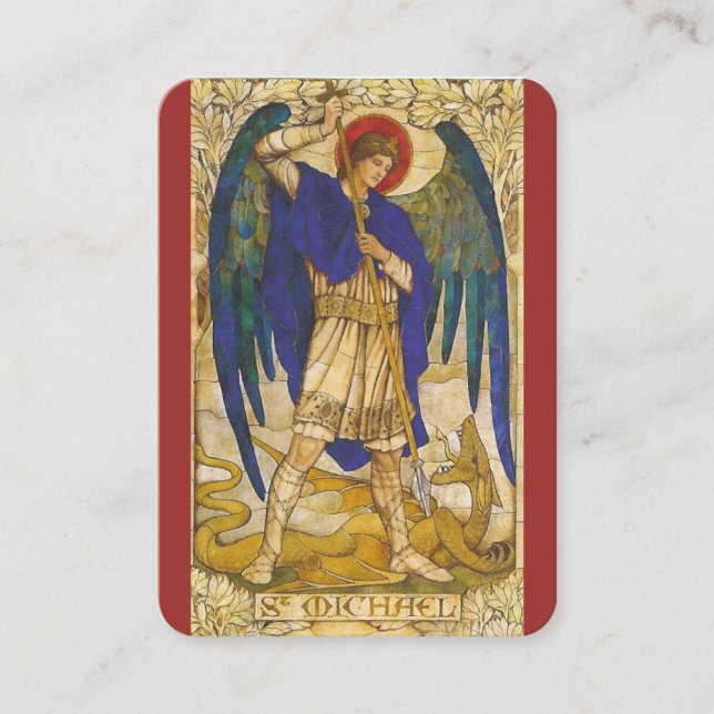 Defender St Michael, Archangel Prayer Card Visitkort (Framsida)