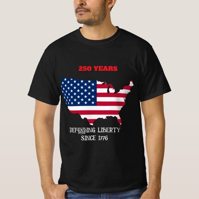 Defending Liberty" Map Graphic Tee (Framsida)