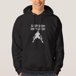 Defensive Stance Silhouette Typography Hoodie
