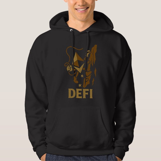 DeFi Ethereum Decentraliserad Summit för Klippklät Hoodie (Framsida)