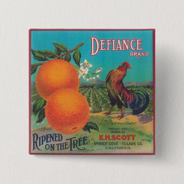 Defiance Orange LabelVenedig Cove, CA Knapp (Framsida)