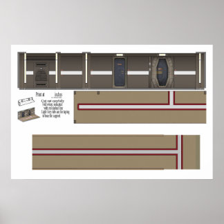 Defiant Corridor Diorama-bakgrund Poster