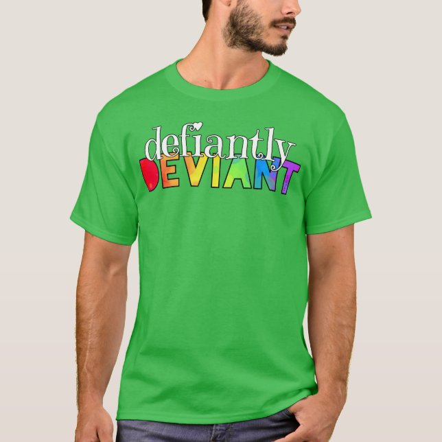 Defiant Deviant Musik retro T Shirt (Framsida)