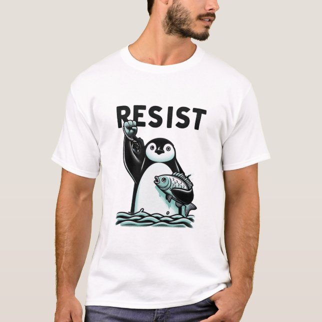 Defiant Penguin är fortfarande inte synlig för akt T Shirt (Framsida)