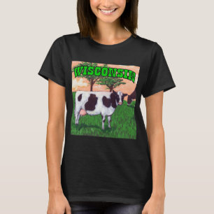 Defiant Wisconsin Dairy Cow T Shirt
