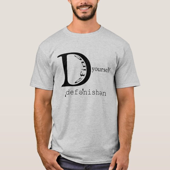 DefineYourselfLogoShirtGrey Tee Shirt (Framsida)