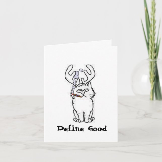 Definiera Bra Reindeer Cat Helgkort (Framsida)