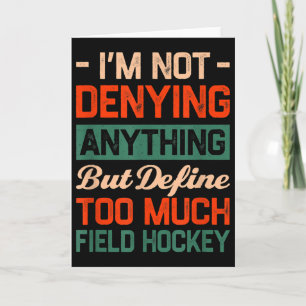 Definiera För Mycket Landhockey Roligt Sport Humor Kort