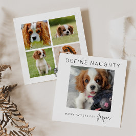 Definiera Naughty | 5 Fotokollage | FARS DAG Julkort