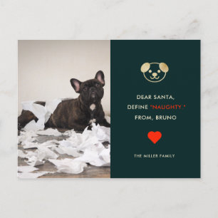 Definiera Naughty Ditt Rolig hund fotokort Helg Vykort