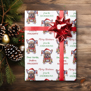 Definiera Naughty Santa Frenchie jul Presentpapper
