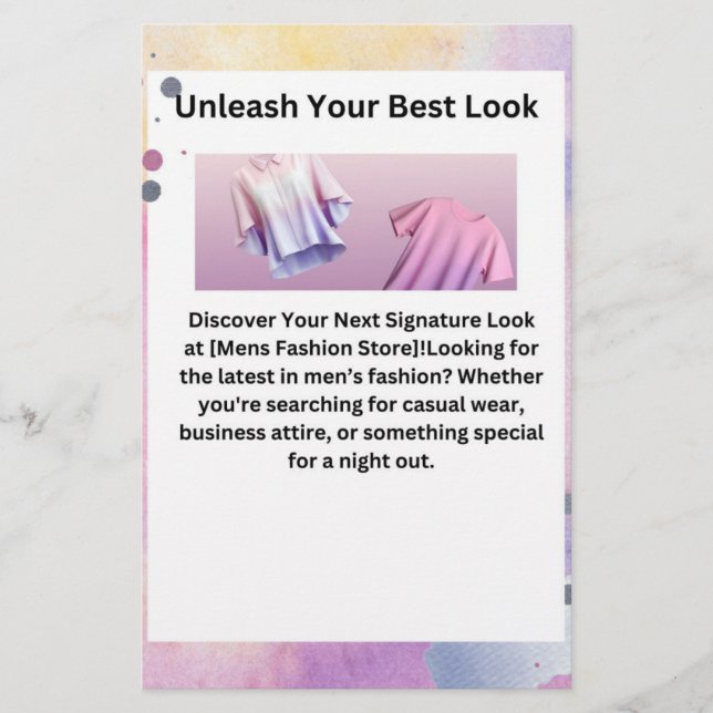 Definiera om Stil med den här flygaren Flygblad (Framsidan)