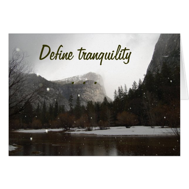 Definiera Tranquility Hälsningskort (Framsidan Horizontal)