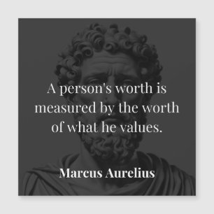 Definiera värde: Marcus Aurelius på värden