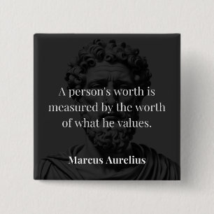 Definiera värde: Marcus Aurelius på värden Knapp