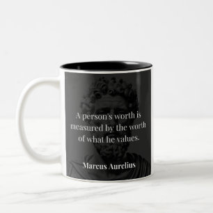Definiera värde: Marcus Aurelius på värden Två-Tonad Mugg