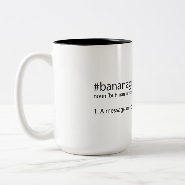 definierad #bananagram Två-Tonad mugg (Vänster)