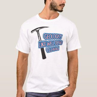 Definierad Cleavage för geolognågot liknande brunn Tee Shirt