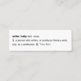 Definierad författare [som dig] mini visitkort