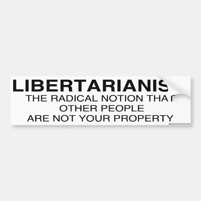 Definierad Libertarianism Bildekal (Framsidan)