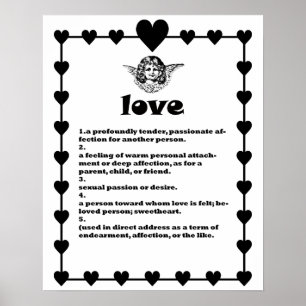 Definition Angel cherub Art kärlek ord Poster