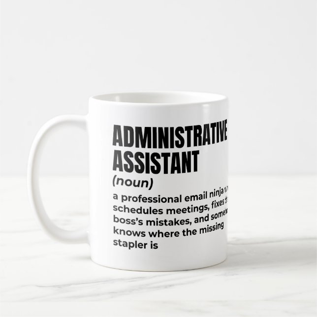 Definition av administratörsassistenten för coola kaffemugg (Vänster)