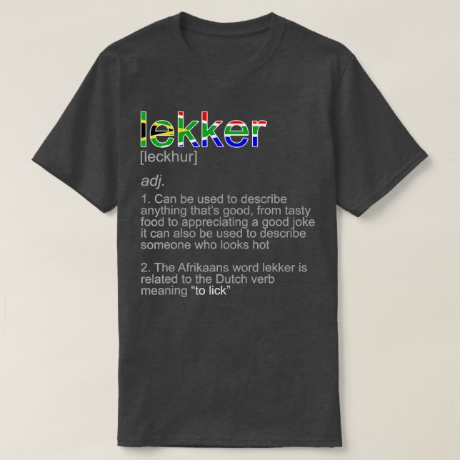 Definition av Afrikaan Ord för syd Afrika Älskare T Shirt (Design framsida)