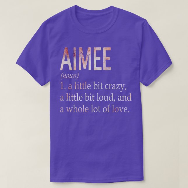 Definition av Aimee Girl Namn T Shirt (Design framsida)