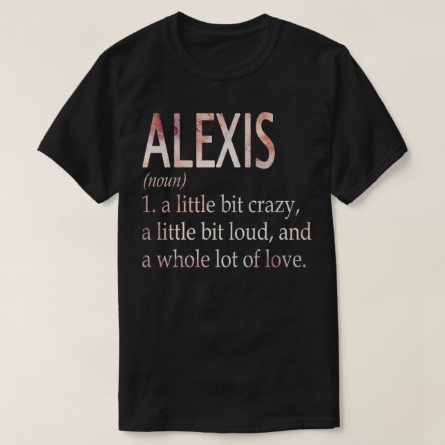 Definition av Alexis Girl Namn T Shirt (Design framsida)