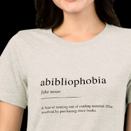 Definition av allmänfobi, bok älskare t shirt