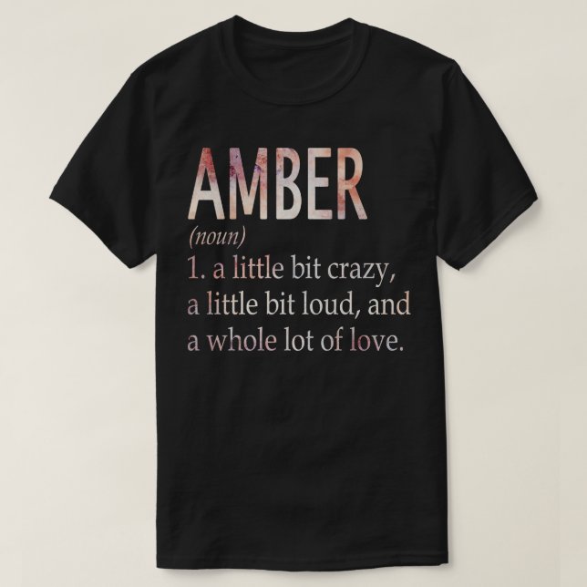 Definition av Amber Girl Namn T Shirt (Design framsida)