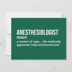 Definition av anestesiolog - underlig medicin vykort