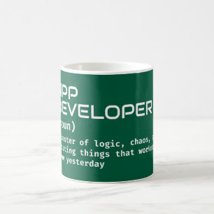 Definition av App Developer Coffee - Humor Mugg