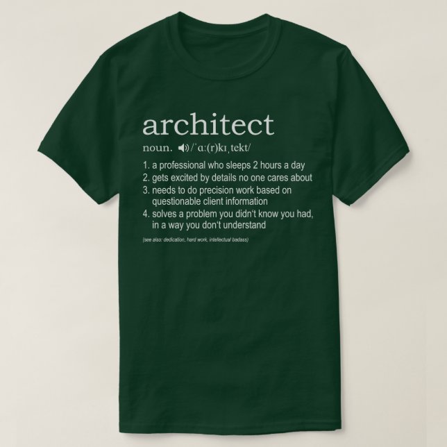 Definition av arkitekter t shirt (Design framsida)