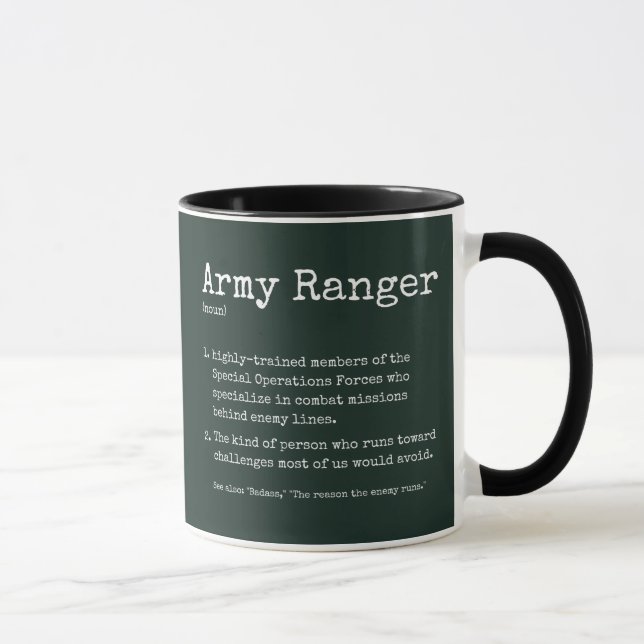 Definition av arméns Skogsvaktare Mugg (Höger)