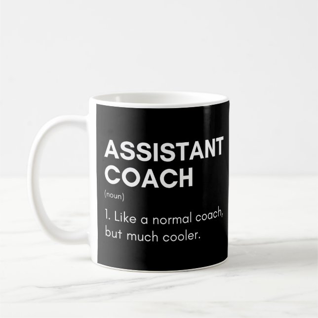 Definition av assistent Coach Funny Instructor Kaffemugg (Vänster)