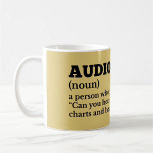 Definition av audiolog kaffe kaffemugg