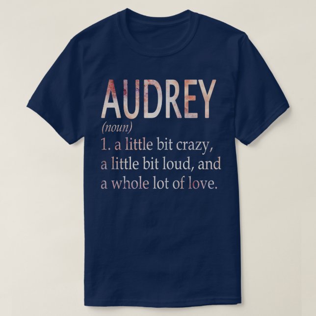 Definition av Audrey Girl Namn T Shirt (Design framsida)