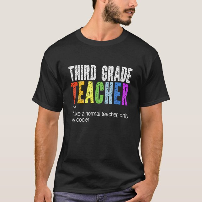 Definition av Back to school i tredje Klass T Shirt (Framsida)