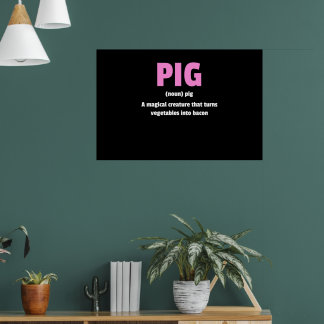 Definition av bästa Superskojet Gris Bacon Poster