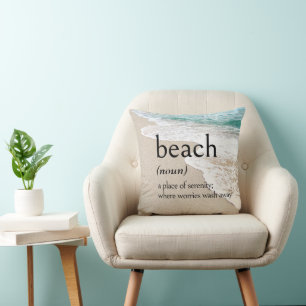 Definition av BEACH on Seashore Kudde
