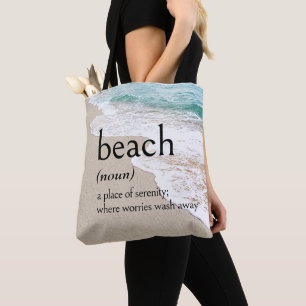 Definition av BEACH on Seashore Tygkasse