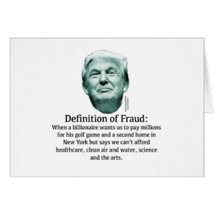 Definition av bedrägeri - TRUMP Hälsningskort